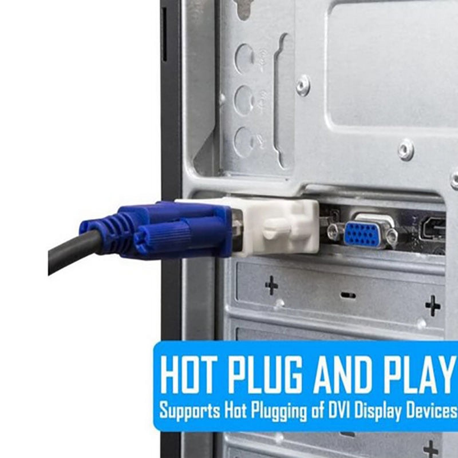 DVI to VGA Male to Female Video Converter Adapter for Graphics Cards