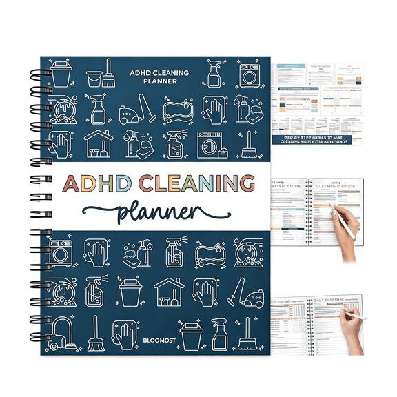 DVJOY 2026 Version Adhd Cleaning Planner - Cleaning Schedule & Checklist Organizer for Adults and Teens, Daily Weekly Monthly Chore Planner, Neurodivergent-Friendly Home Organization Toolkit