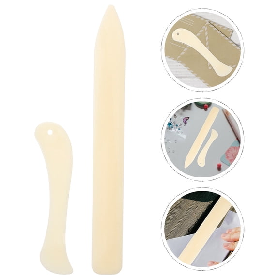 DVJOY 2pcs Plastic Bone Folder for Paper Craft Bookbinding and Burnishing, Bone Folder Tool