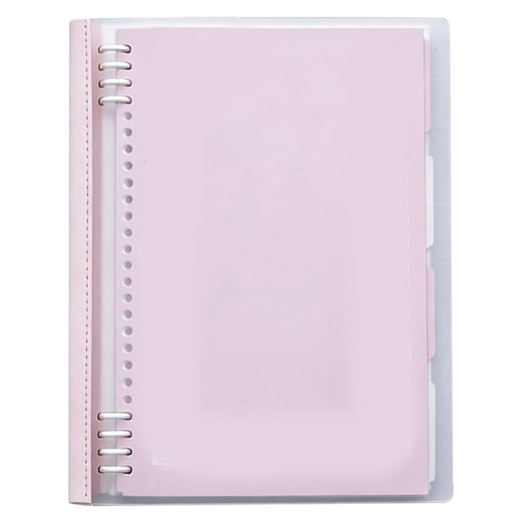 DVJOY Smart Ring Binder,B5 Light Pink Refillable Binder Notebook for Work & Study,Aesthetic Pink Binder