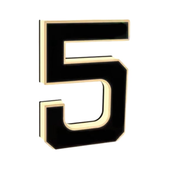 DVKOVI 4.7In Solar House Numbers for Outside LED IllumInated Address Sign Dusk To Dawn Auto On Off Lighted Number E One Size