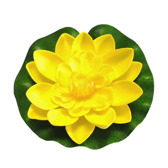 DVKOVI Artificial Lotus Flowers Water Lilies POnd Pool Realistic FloatIng Foam Lotu Flower with Lily Pads for POnds G One Size