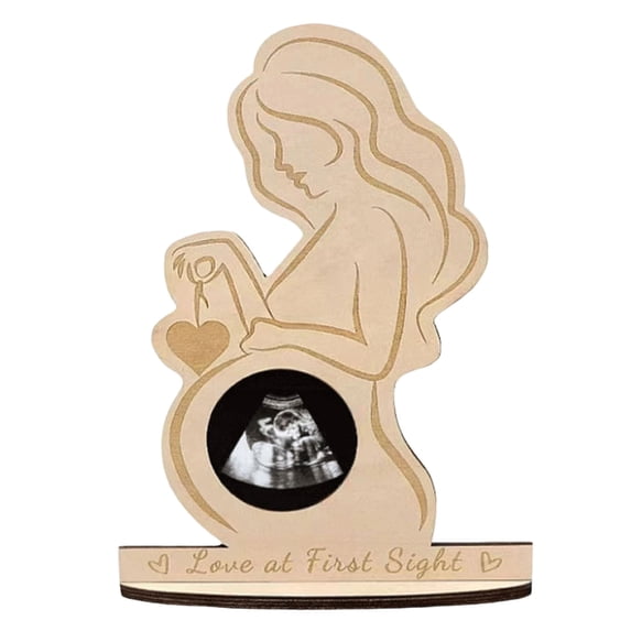 DVKOVI Baby Ultrasound Photo Wooden Frame for Pregnant Women Babies First Scan Sonogram Picture Frames One Size