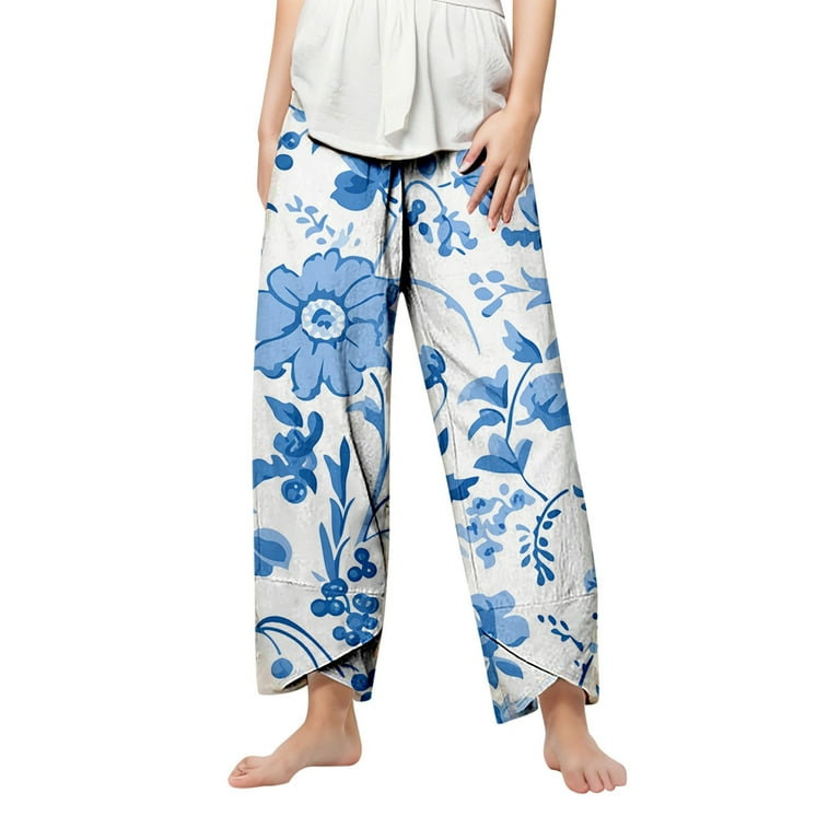 Casual Print Pocket Loose Wide Leg Full Print Bottoms Casual Print Pocket Loose Wide Leg Full Print Bottoms