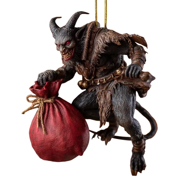 DVKOVI Christmas Ornaments Acrylic Ornament HangIng DecoratiOns Krampus Trees Decor with Rope for Xmas Holiday Crafts D A