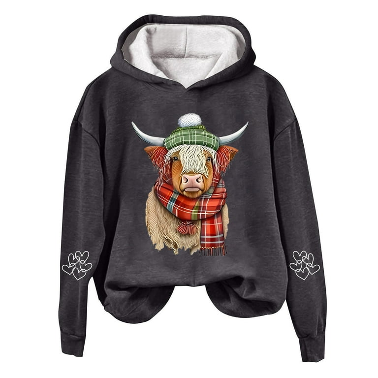 Long Sleeve Hooded Printed Sweater Long Sleeve Hooded Printed Sweater