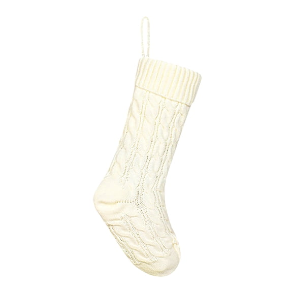 DVKOVI Farmhouse Knitted Christmas Stockings Rustic Cable Knit Fireplace Cozy Hanging Xmas Stocking Decoration D one Size