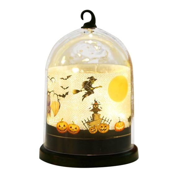DVKOVI Halloween LED Glowing Light On Plastic Base Indoor Tabletop Decorations for Mantel Shelf Desk B One Size