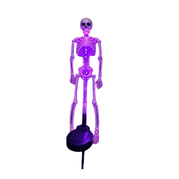 DVKOVI Halloween Skeleton Decorations Outdoor LED Skeletons Yard Stakes Light Up Full Body Realistic Skulls A A