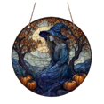 thumbnail image 1 of DVKOVI Halloween Suncatcher Stained Glass Window Hanging Decor Aesthetic Wall Decor Garden Sun Catchers Light Blue A, 1 of 8
