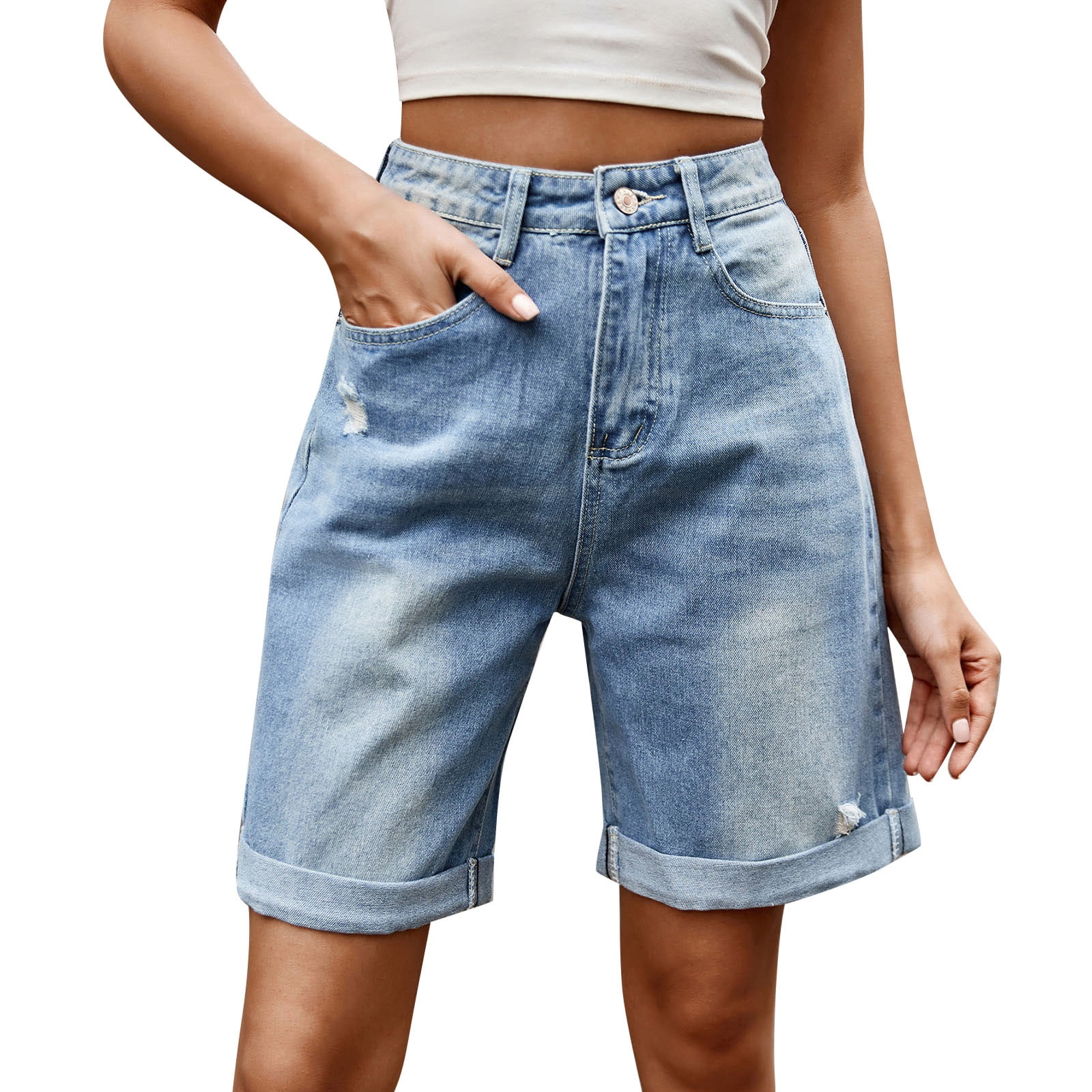 即日発送　新品タグ付　Curve Tucked Jeans short m Down For It Mid-Rise Cutoff Denim Shorts | Windsor