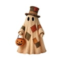 thumbnail image 1 of DVKOVI Halloween Decoration Vintage Patchwork Ghost Ornament with Pumpkin Lantern White One Size 1 Count, 1 of 5
