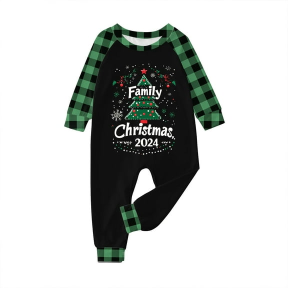 DVKOVI Matching Christmas Pajamas for Family 2 Piece Christmas Pajamas Outfits Long Sleeve for Home Family Set