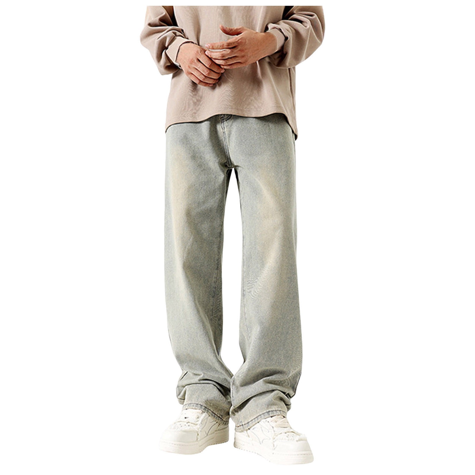 Men's Baggy Jeans Y2K Wide Leg - Loose Fit Hip Hop Streetwear Denim Pants