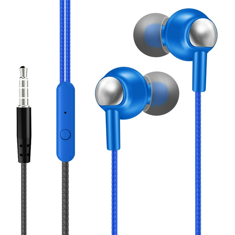 DVKOVI My Comfy Band Earphones In Ear Headphones with Microphone 3.5Mm Wired Earbuds for Ios and Android Smartphones Laptops Mp3 Gaming Walkman Blue Walmart
