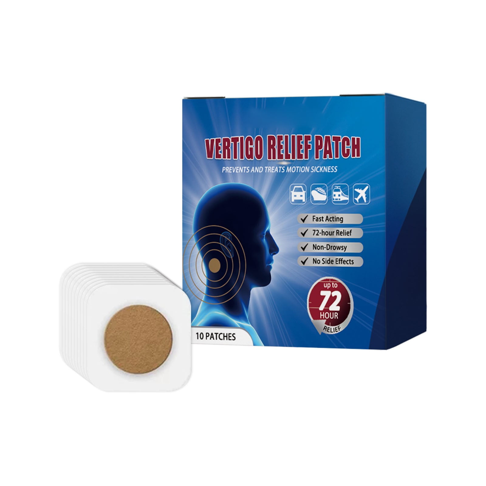 DVKOVI Portable Non Drowsy Dizziness Motion Sickness Patch Non Sea