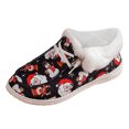 DVKOVI Slip on Shoes Women Women's Christmas Pattern Flat Bottom Round