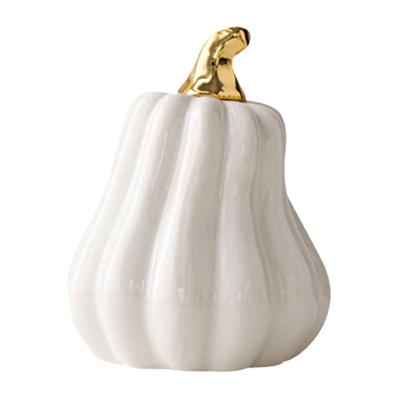 DVKOVI White Ceramic Pumpkin Decorations Halloween Thanksgiving Pumpkins Decor for Farmhouse Table Centerpiece A One Size