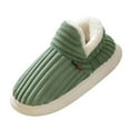 thumbnail image 1 of DVKOVI Women Men Ankle Bootie Slipper Plush Warm Indoor Outdoor Shoes Comfy Fleece Lined Memory Foam Slipper with Anti-Slip Sole Green 43, 1 of 5