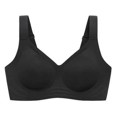 DVKOVI Women's Solid Color No Underwire Seamless Bra Breathable Soft Smoothing Jelly Bralette T Shirt Sleep Bra Full-Coverage Bra