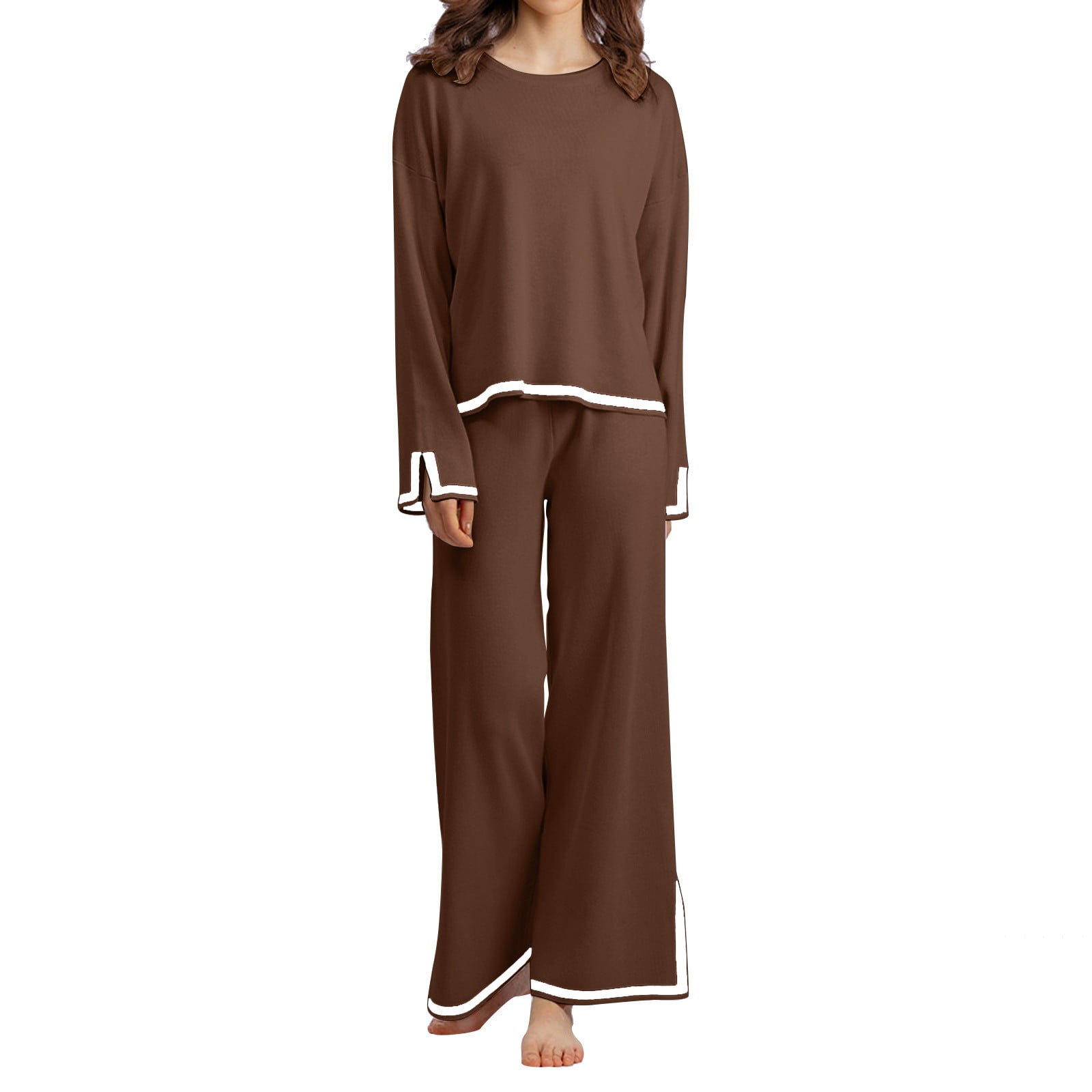 DVKOVI Womens Onesies Jumpsuit Women's Knit 2 Piece Outfits Sweater ...
