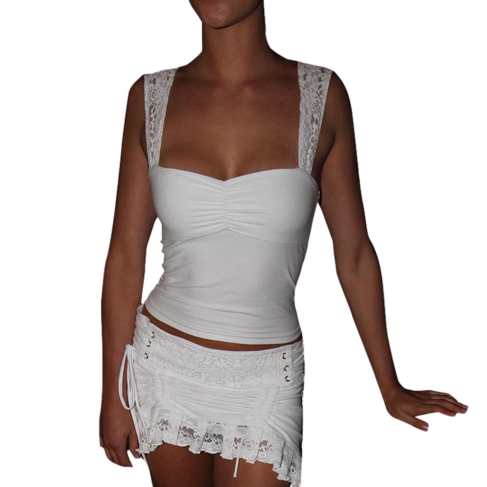 DVKOVI Womens Tank Top Crop Top Tanks for Women Women's Solid Color