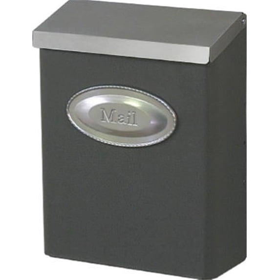 DVKPBZ00 Bronze With Nickel Lid Locking Vertical Wall Mount Mailbox - Extra Large