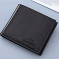 thumbnail image 1 of DVKPTBK Ultra-Thin Men's PU Leather Vertical Ultra-Thin Wallet, Black, 1 of 7