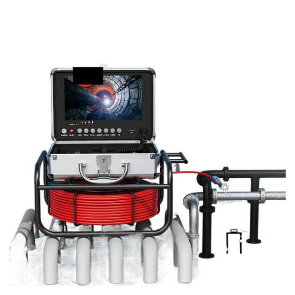 DVR Recording Pipe Inspection Camera 9" Monitor Borescope IP68 17MM Drain Sewer Pipeline Industrial Endoscope With 16G TF Card for Measurement