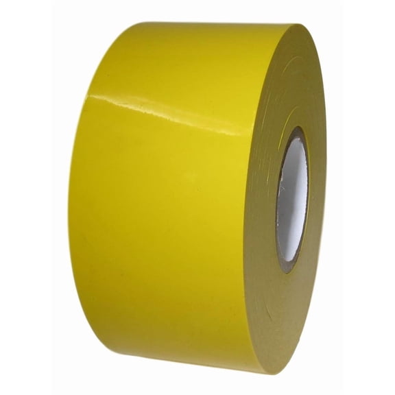 DVT-76Y Non-Adhesive Masking Yellow Dry Plasticized vinyl Chloride Film Tape. 250 ft. (2 in.)