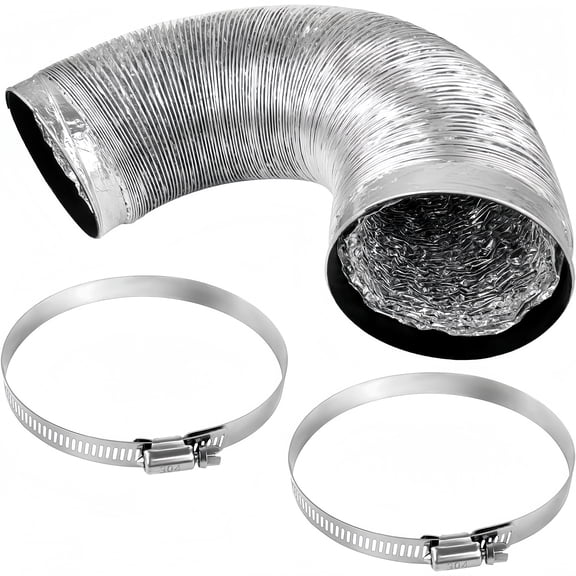5 inch id 5 ft Flexible Aluminum Duct Hose for Dryer Range Hood Vent