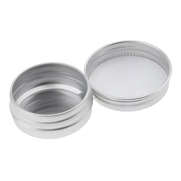 DVWY Round Aluminum Storage Tins, 15 mL, Silver, 50 Pack