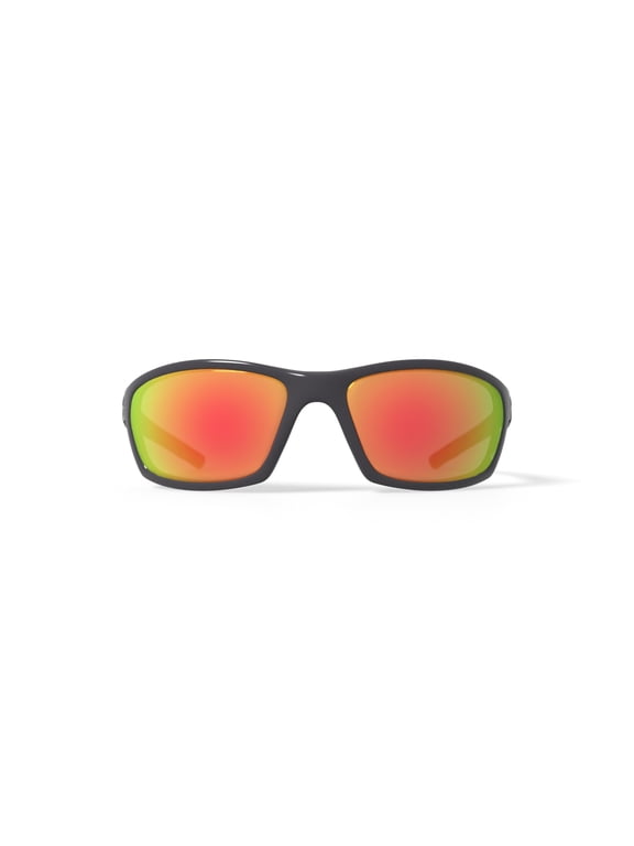 Charge Optical Prescription Sunglasses, Orange Mirror Lenses/Gloss Black Frame with Orange Tips, OSHA Compliant ANSI Z87.1