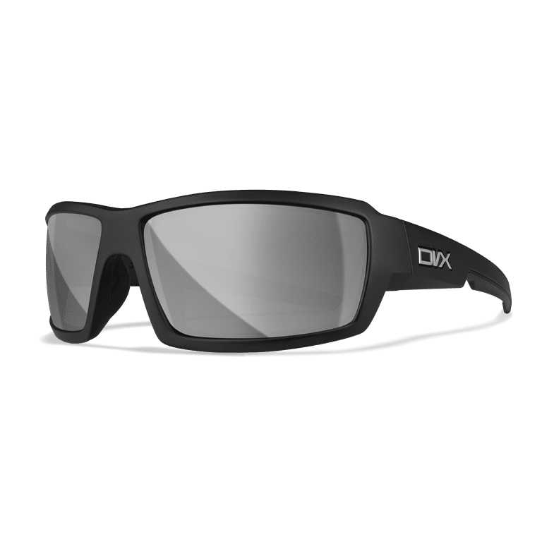 DVX Detour Sport Sunglasses - ANSI Z87.1 - Polarized Grey Lenses/Matte  Black Frame OSHA Compliant RX Ready 