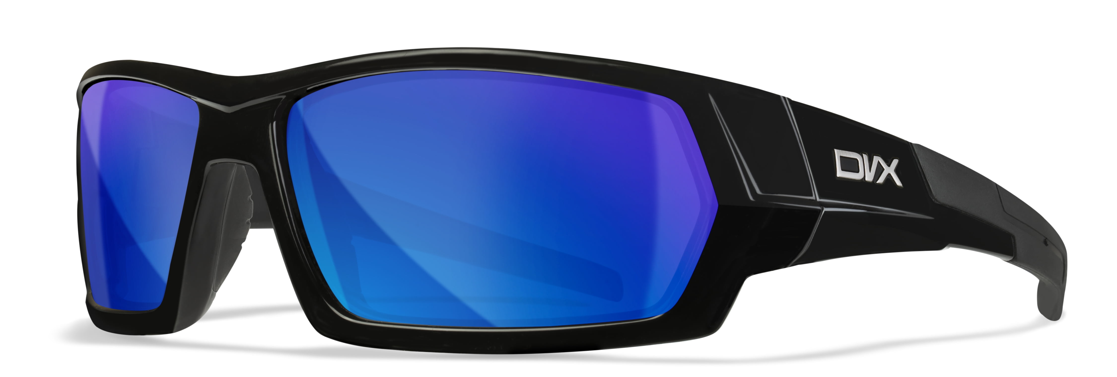 DVX Next ANSI Z87.1 Blue Mirror Lenses/ Gloss Black Frame OSHA
