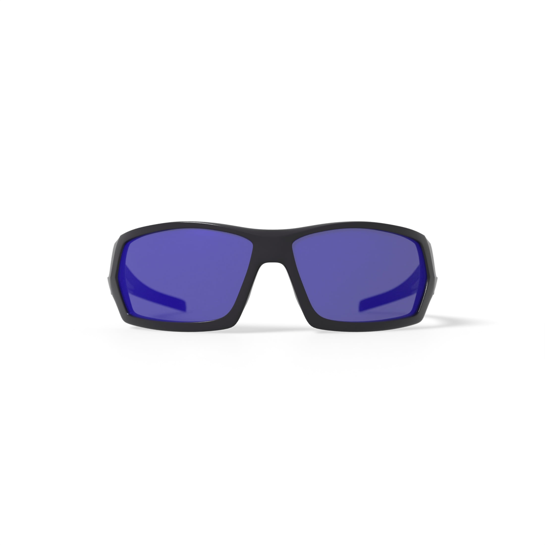 DVX Next Sport Prescription Sunglasses, Blue Mirror Lenses/Gloss Black Frame, OSHA Compliant ANSI Z87.1