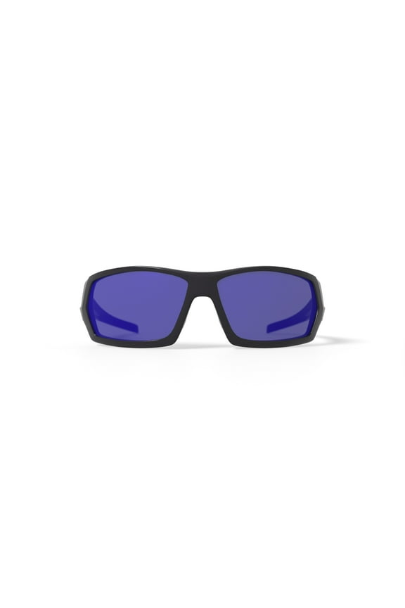 Next Sport Prescription Sunglasses, Blue Mirror Lenses/Gloss Black Frame, OSHA Compliant ANSI Z87.1