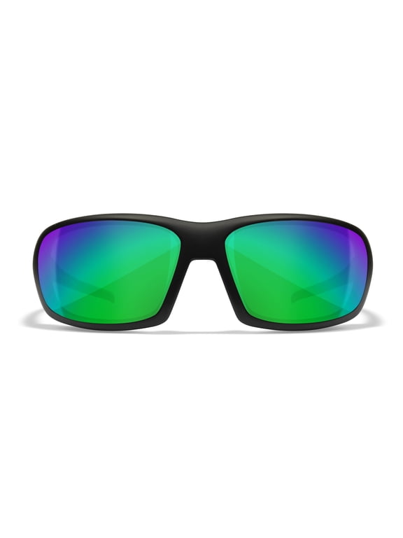 Spoiler Optical Prescription Sunglasses, Polarized Green Lenses/Matte Black Frame, OSHA Compliant ANSI Z87.1
