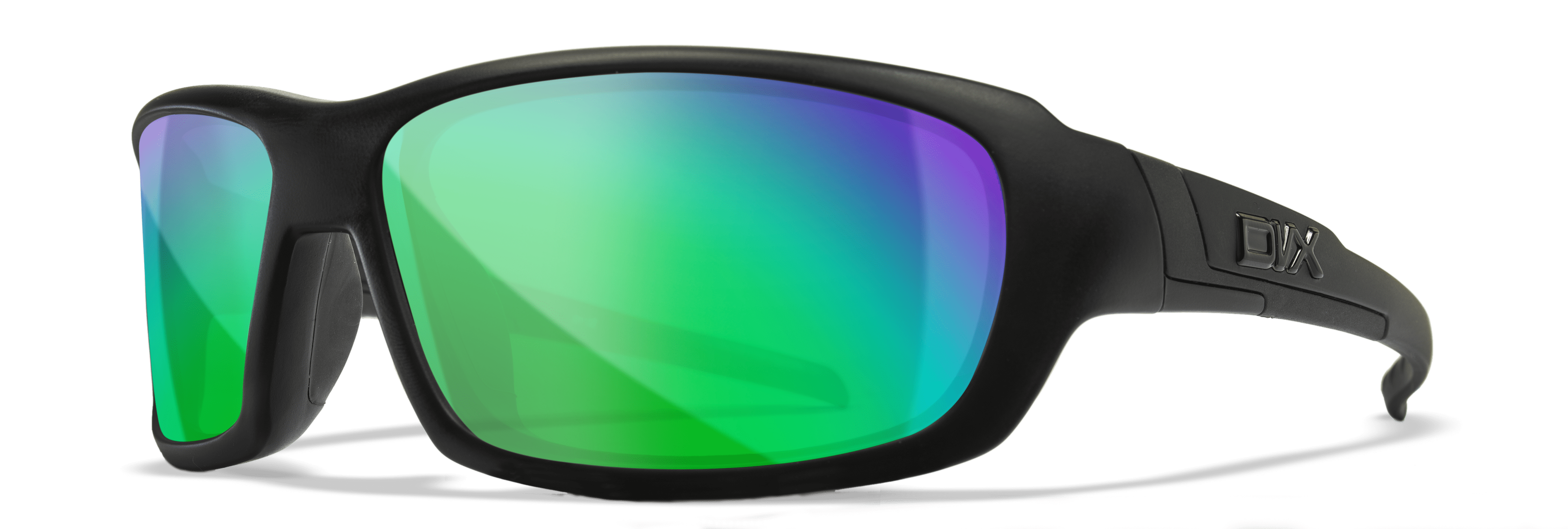 Dvx spoiler sunglasses ansi z87 1 polarized green lenses matte black