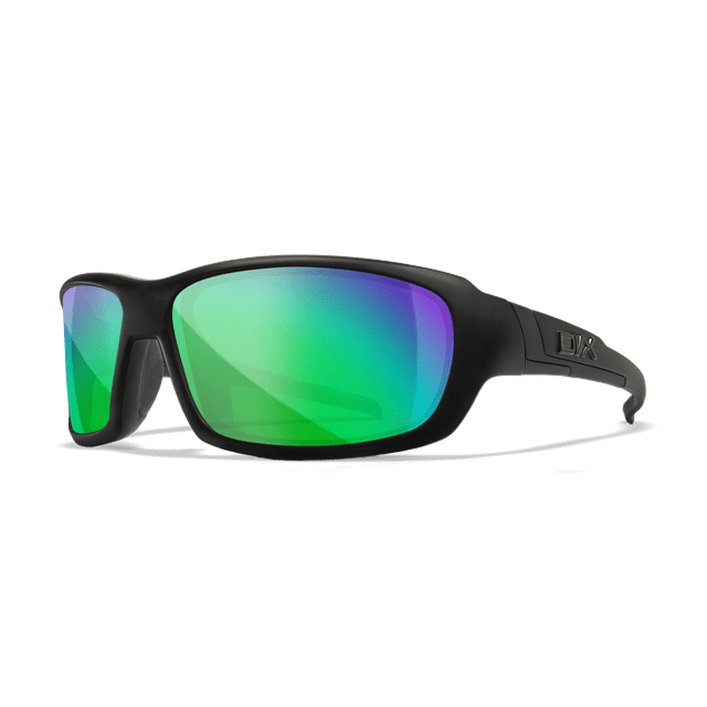 DVX Spoiler Sunglasses ANSI Z87.1 Polarized Green Lenses Matte Black