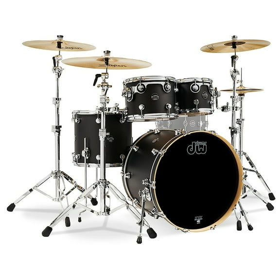 DW 4-Piece Performance Series Shell Pack Hard Satin Charcoal Metallic