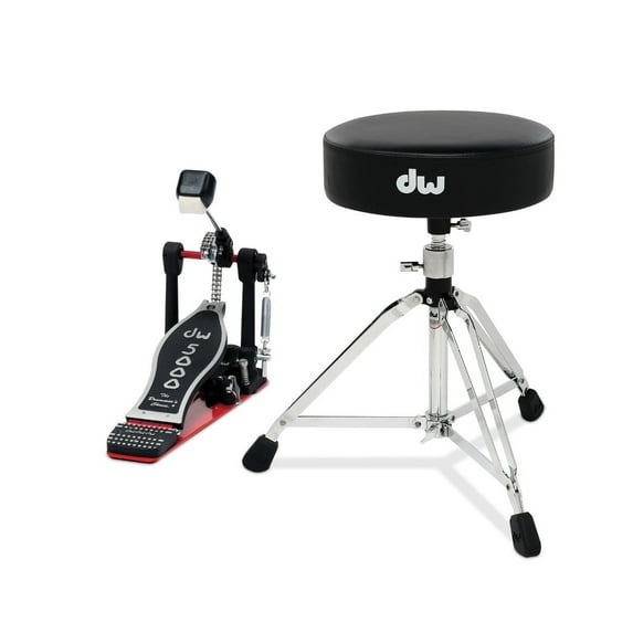 DW 5000 Series Dual-Chain-Drive Bass Drum Pedal Hardware Pack, 21"- 29" Adjustable Seat, 2 PCS