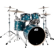 DW Collectors Series 4-Piece FinishPly Teal Glass Shell Pack With Chrome Hardware