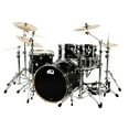 thumbnail image 1 of DW Collector's Series 4-Piece Shell Pack With 23" Bass Drum Black Ice Chrome Hardware, 1 of 4