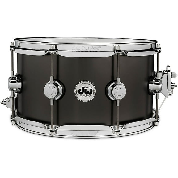 DW Collector's Series Satin Black Over Brass Snare Drum With Chrome Hardware 13 x 7 in.