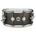 thumbnail image 1 of DW Collector's Series Satin Black Over Brass Snare Drum With Chrome Hardware 14 x 6.5 in., 1 of 6