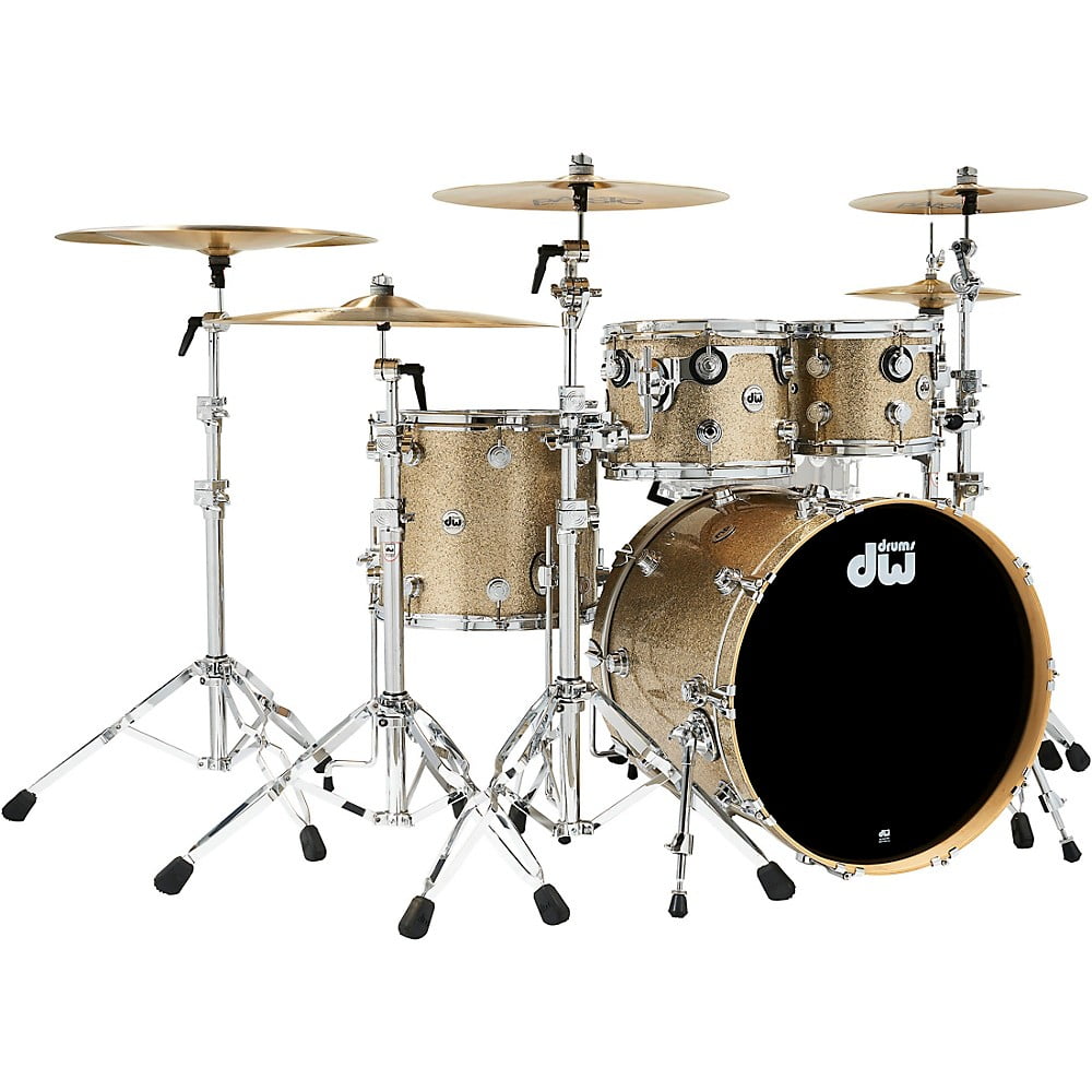 DW Collectors Series 4 Piece SSC Maple Shell Pack With Chrome Hardware Nickel Sparkle Glass
