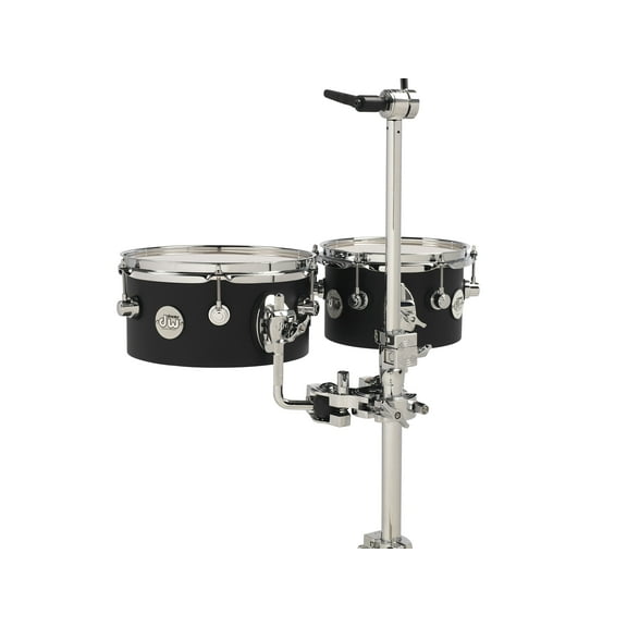DW Design Series Concert Tom Set With Mount 8/10 Inch Black Satin