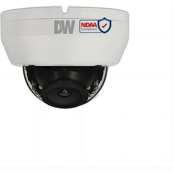 DW Digital Watchdog DWC-VSDG04BI MEGApix 4MP Network PoE Turret Dome IP Camera, Spectrum IPVMS License Not Included, Outdoor Vandal Proof, 2.8mm Wide Angle, H.265, 100ft Night Vision, NDAA Compliant