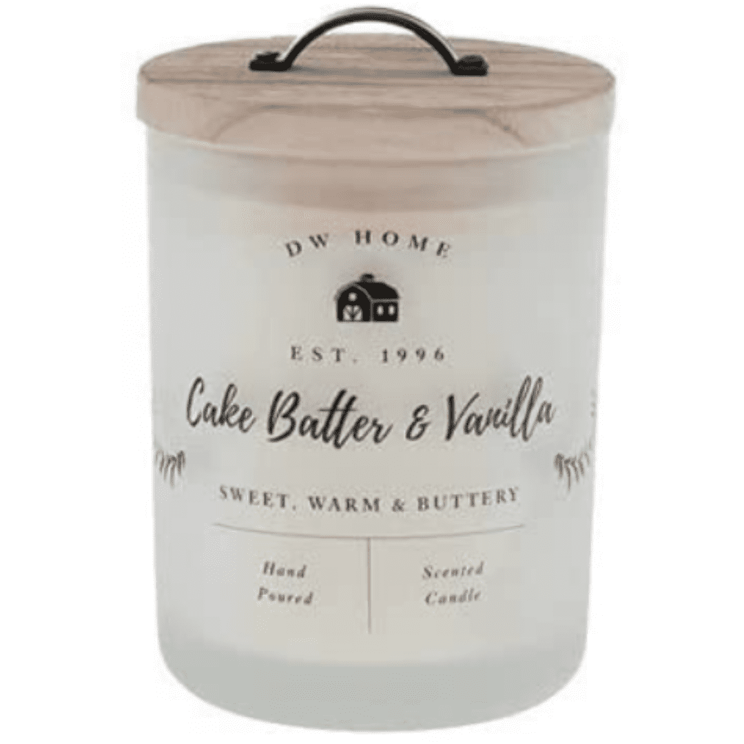 DW Home Cake Batter And Vanilla Medium Single Wick Scented Candle